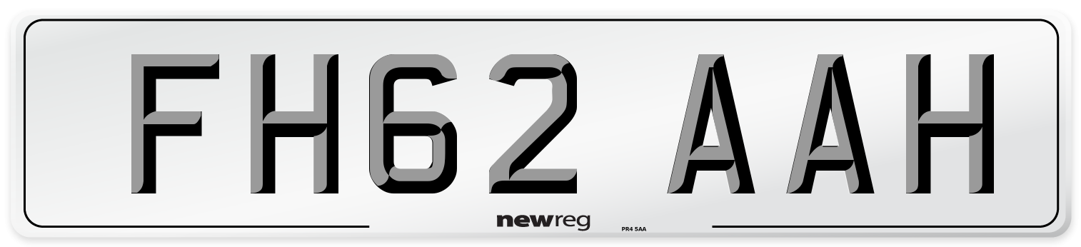 FH62 AAH Number Plate from New Reg